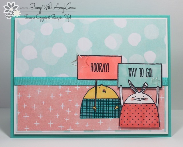 Stampin’ Up! Cheerful Critters Way To Go Card – Stamp With Amy K