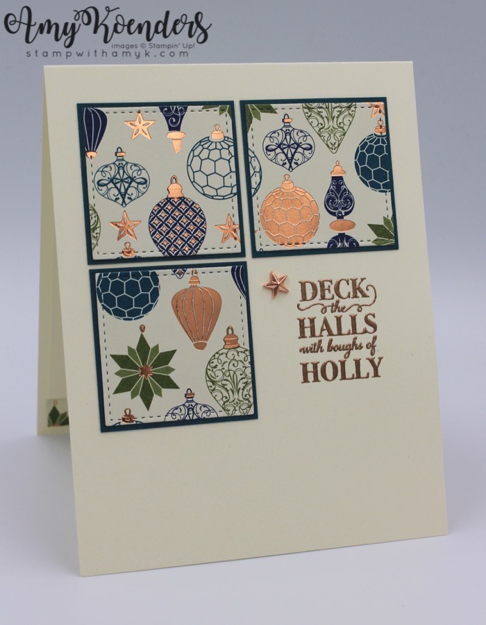 Stampin’ Up! Christmas Gleaming CAS Card – Stamp With Amy K