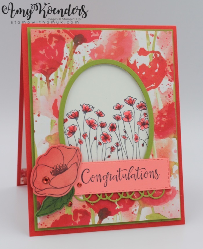 Stampin’ Up! Painted Poppies Congratulations Card – Stamp With Amy K