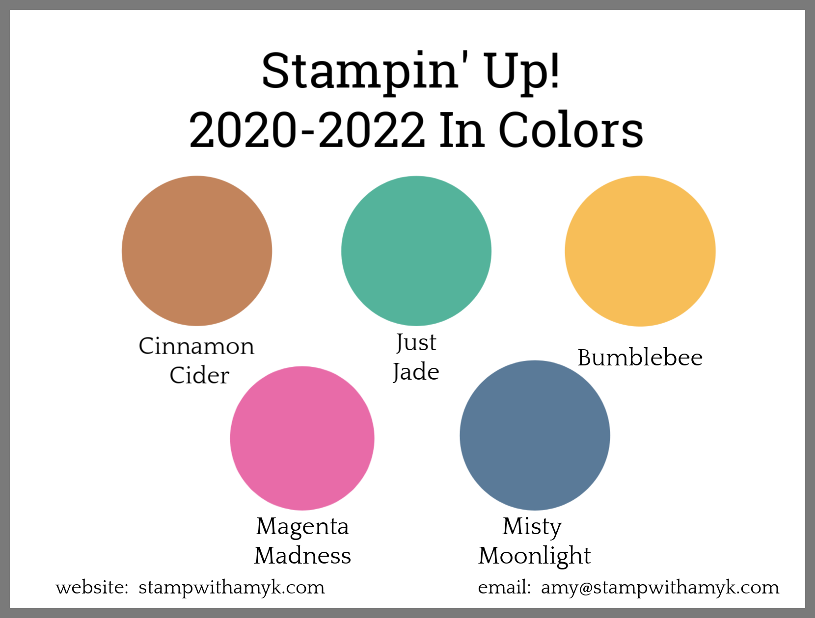 Stampin’ Up! 20202022 In Colors & Color Coach! Stamp With Amy K
