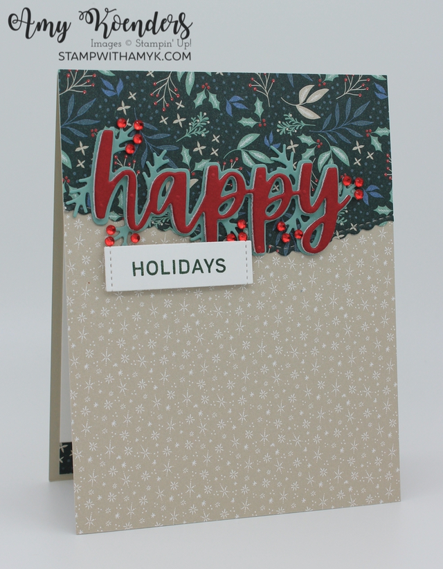 Stampin’ Up! Words Of Cheer CAS Christmas Card – Stamp With Amy K