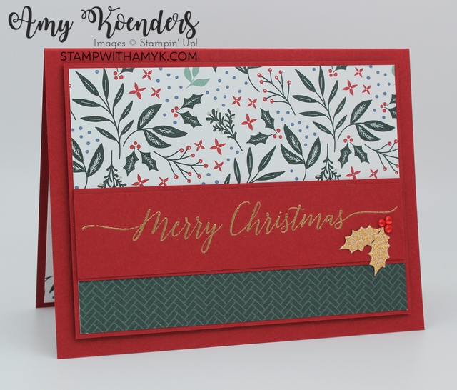 Stampin’ Up! Heartfelt Wishes CAS Christmas Card – Stamp With Amy K