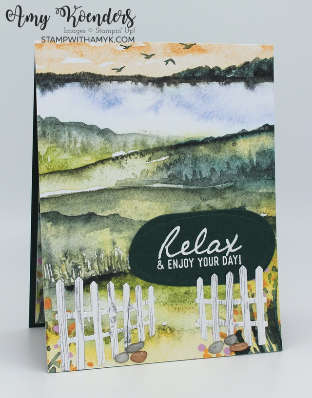 Stampin’ Up! On The Horizon Relax Card Stamp With Amy K