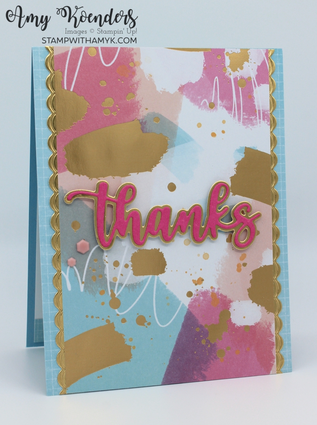 Stampin’ Up! Amazing Thanks CAS Thank You Card – Stamp With Amy K