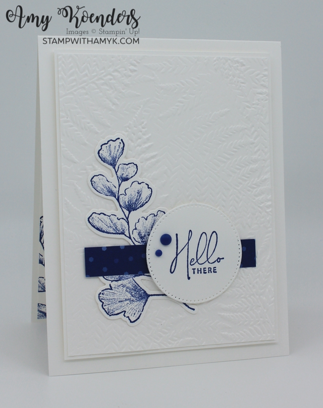 Stampin’ Up! Nature’s Prints Hello Card Introducing The New In Colors