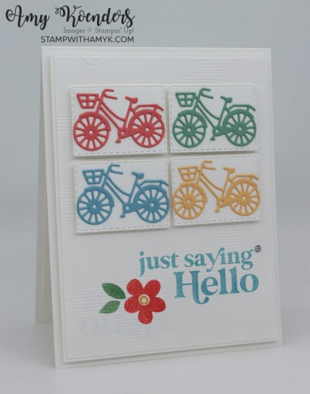 Stampin Up Simply Fabulous Saying Hello Card Stamp With Amy K