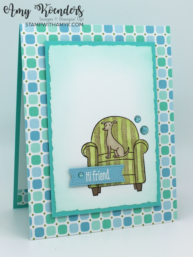 Stampin’ Up! Sit Stay Relax Hi Friend Card Stamp With Amy K