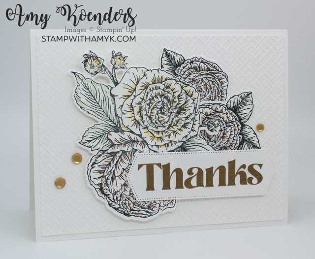 Stampin’ Up! Fragrant Flowers Thank You Card Stamp With Amy K