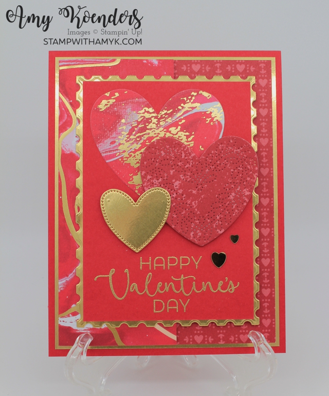 Stampin' Up! Hearts Of Elegance Fun Fold Valentine Card – Stamp