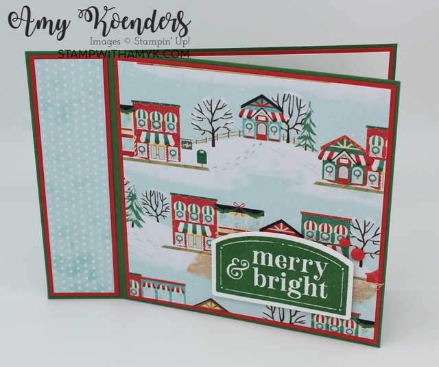 Stampin’ Up! Sign Design CAS Fun Fold Christmas Card – Stamp With Amy K